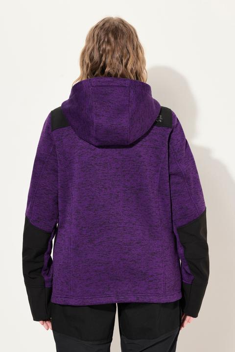 Produktbild Ulla Popken Fleecejacke, Reflektordruck, Kapuze, Daumenloch (46, 48)