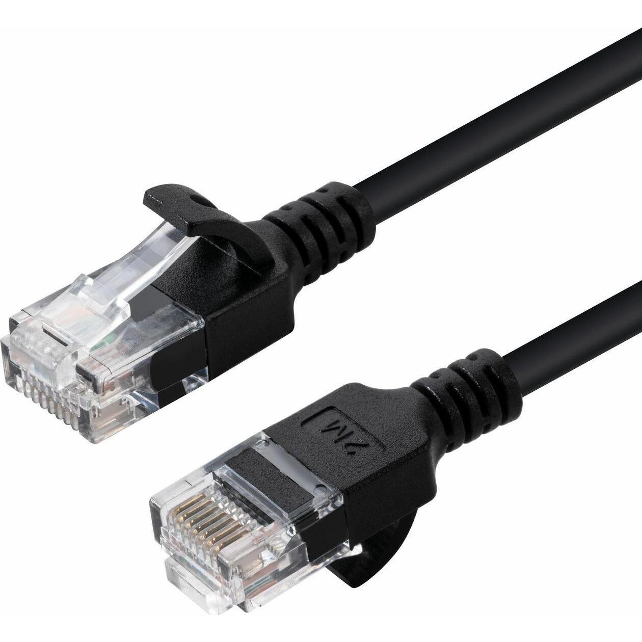 MicroConnect V-UTP6005S-SLIM Netzwerkkabel 0,5 m Cat6 U/UTP (UTP) Schwarz (U/UTP, CAT6, 0.50 m), Netzwerkkabel