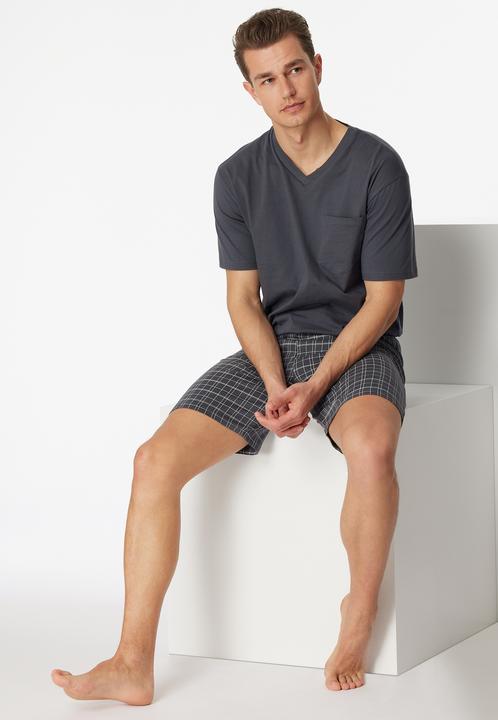 Image du produit Schiesser pyjama court shorty pyjama 100% coton | aussi en grande taille (62)