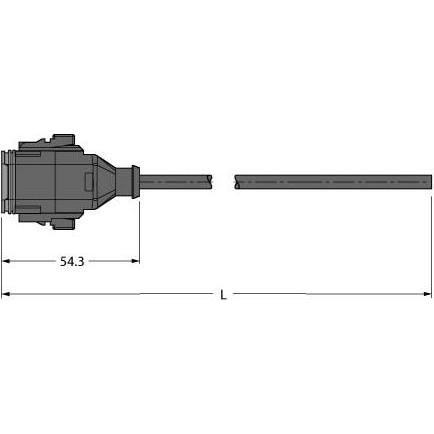 Turck Connettore valvola Deutsch DT06 Cavo di collegamento DT06-8S-A-2/TXL, Cavo + Spina elettrica, Nero