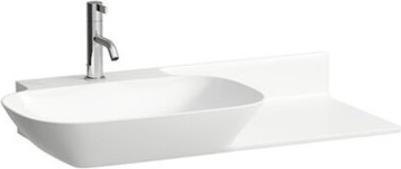 Produktbild Laufen INO Waschtisch, ohne Hahnloch, mit Überlauf, Keramikablage rechts, 900x450mm, H813302 (496 mm, 900 mm)