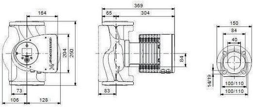 Image du produit Grundfos Pompe de circulation à régulation électronique MAGNA3 40-120 F 250 mm DN 40 97924649