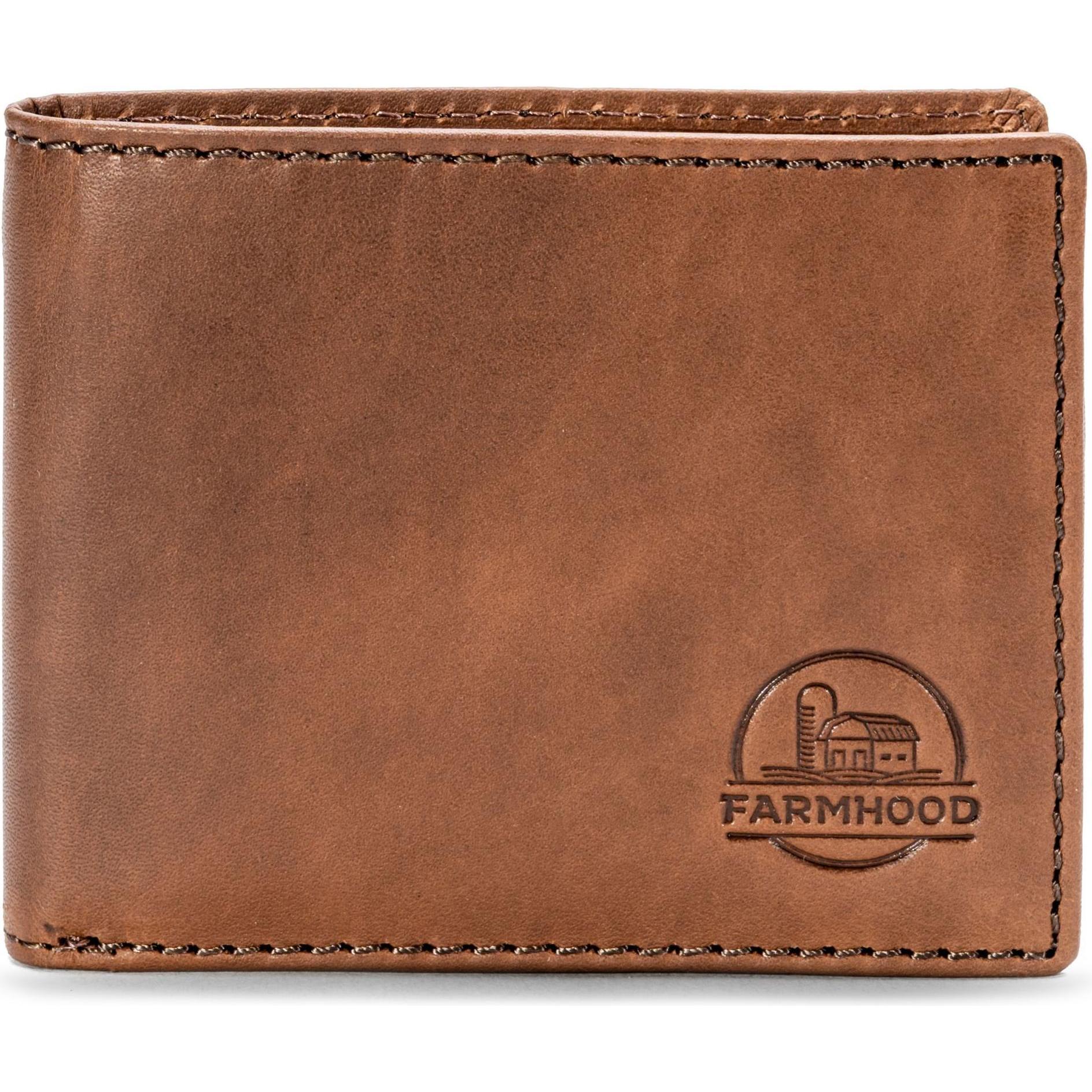 Farmhood, Herren, Portemonnaie, Nashville Geldbörse RFID Schutz Leder 11 cm, Braun