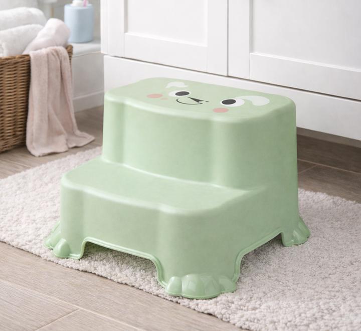 Produktbild Mojawo Kinder Tritthocker Trittstufe Hocker Kunststoff Grün rutschfest