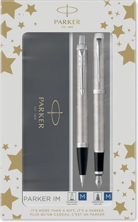 Produktbild Parker Pen IM Brushed Metal C.C. DuoSet inkl. Geschenkbox (2x)