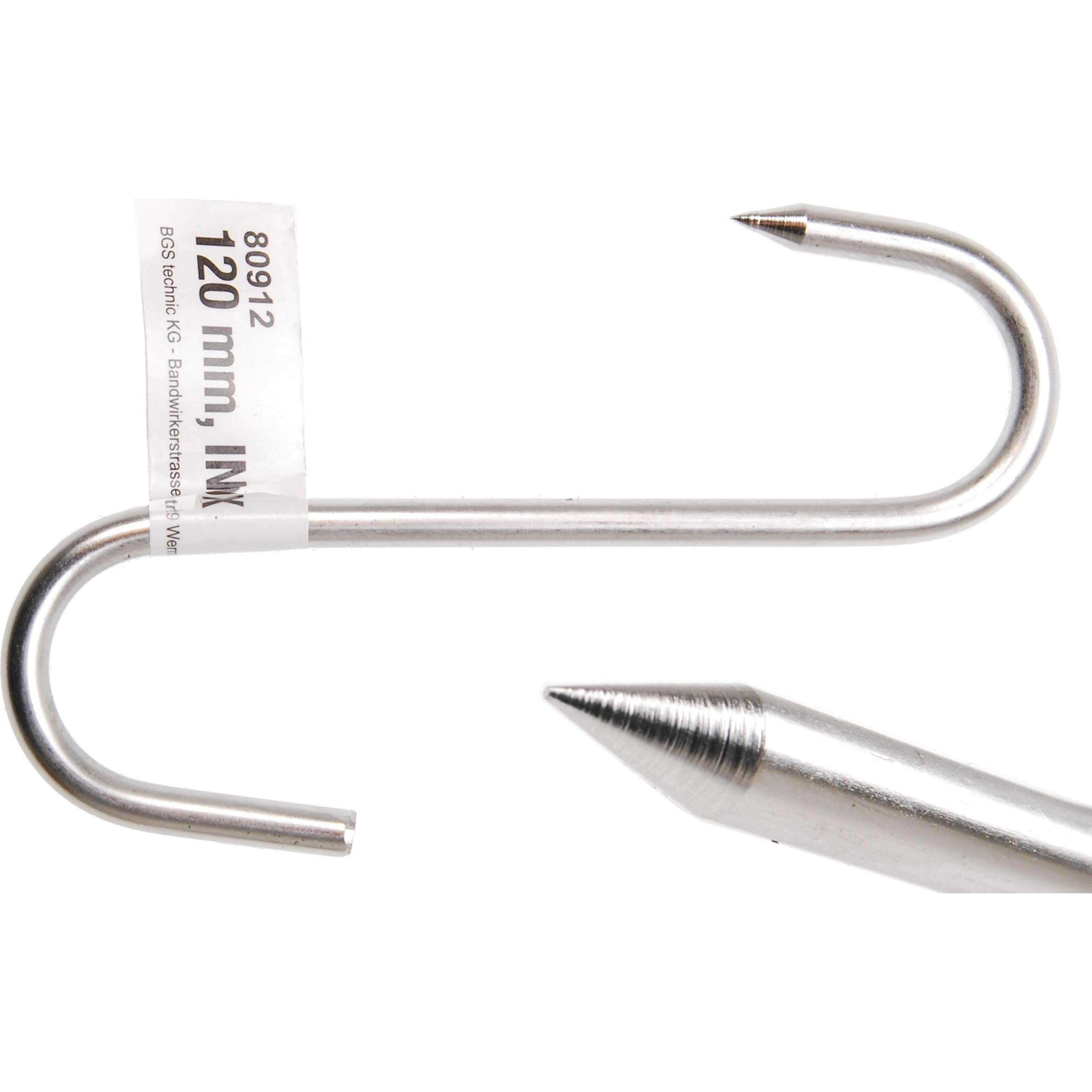BGS, Grillbesteck, Fleischerhaken Edelstahl 120 mm