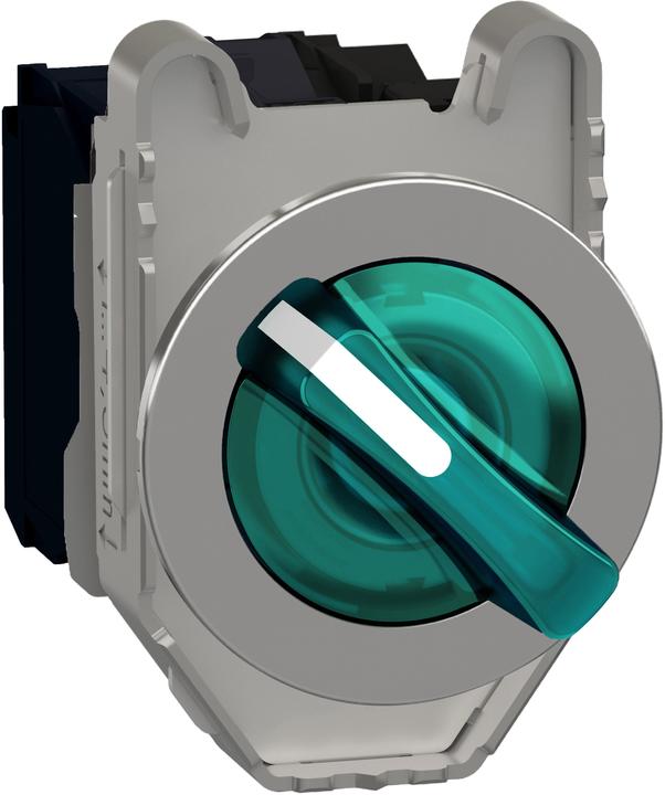 Actual product image Schneider Electric Illuminated selector switch complete XB4F 30mm1S+1OE XB4FK123G5