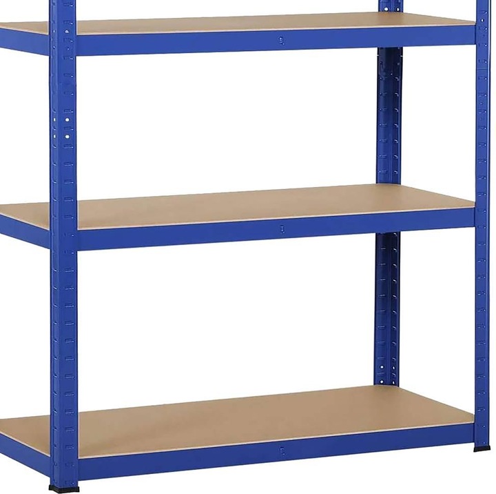 Produktbild Grafner Schwerlastregal 1,80m Werkstattregal auf 5 Ebenen 875kg Traglast blau