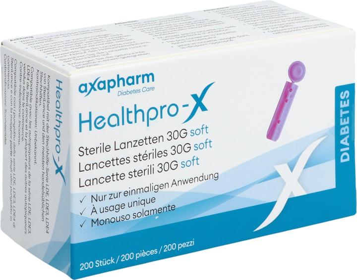 Produktbild Axapharm Healthpro-X Lanzetten 30G steril soft 200 Stk