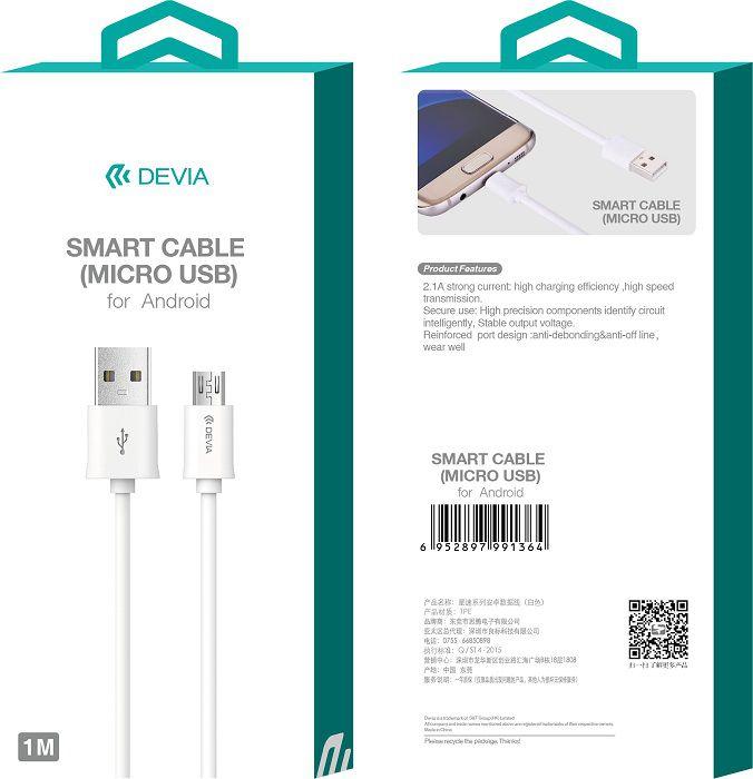 Produktbild Devia Smart cable (Micro USB) for Android (1 m, 10 W)