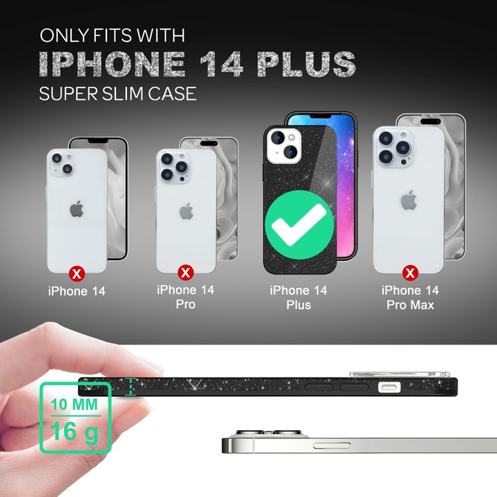 Produktbild Nalia Glitzer Hülle (Apple iPhone 14 Plus)