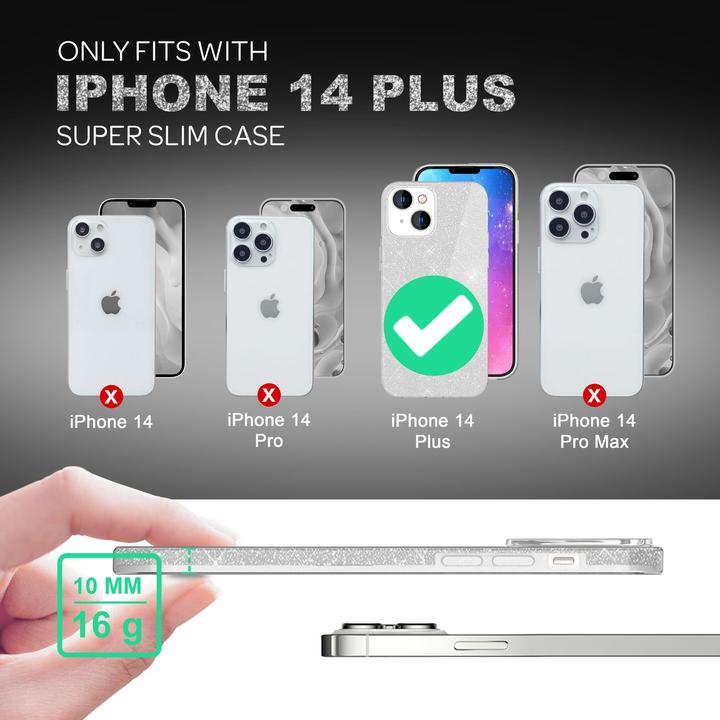 Actual product image Nalia Glitter cover (Apple iPhone 14 Plus)