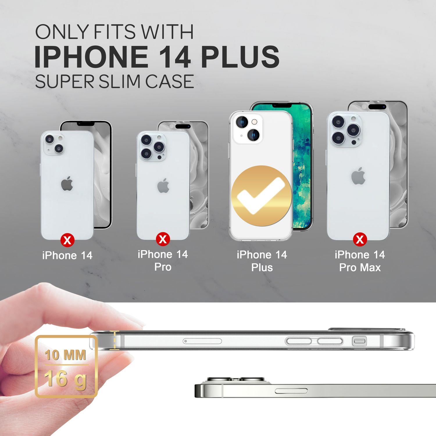 Thumbnail - Nalia Klare Transparente Silikon Hülle (Apple iPhone 14 Plus), Smartphone Hülle, Transparent