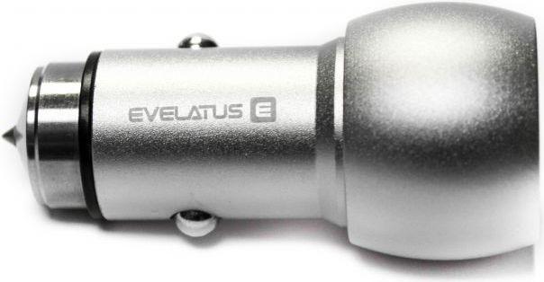 Evelatus Chargeur de voiture ECC01 2USB port 3.1A avec outil d'évasion en acier inoxydable