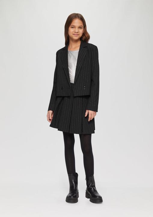 Actual product image S.Oliver Indoor-Blazer Verkürzter Blazer mit Glitzer-Nadelstreifen (170)