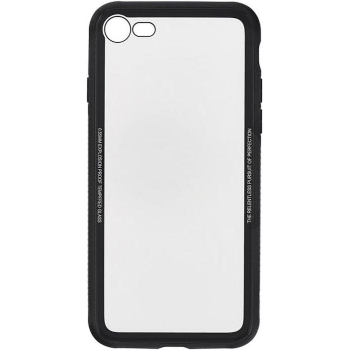 Tellur Cover Glass Simple for iPhone 8 black (Apple iPhone 8), Smartphone Hülle, Schwarz, Transparent