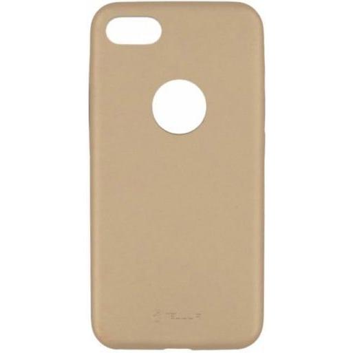 Tellur Cover Slim Synthetic Leather for iPhone 8 gold (Apple iPhone 8), Smartphone Hülle, Gold