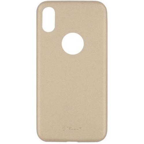 Tellur Cover Slim Synthetic Leather for iPhone X/XS gold (Apple iPhone X, Apple iPhone XS), Smartphone Hülle, Gold