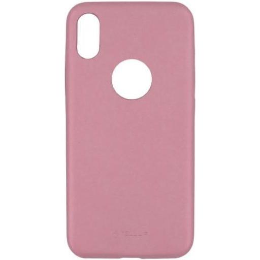 Tellur Cover Slim Synthetic Leather for iPhone X/XS pink (Apple iPhone XS, Apple iPhone X), Smartphone Hülle, Pink