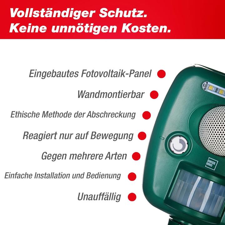 Produktbild Swissinno Ultraschall Tiervertreiber PRO