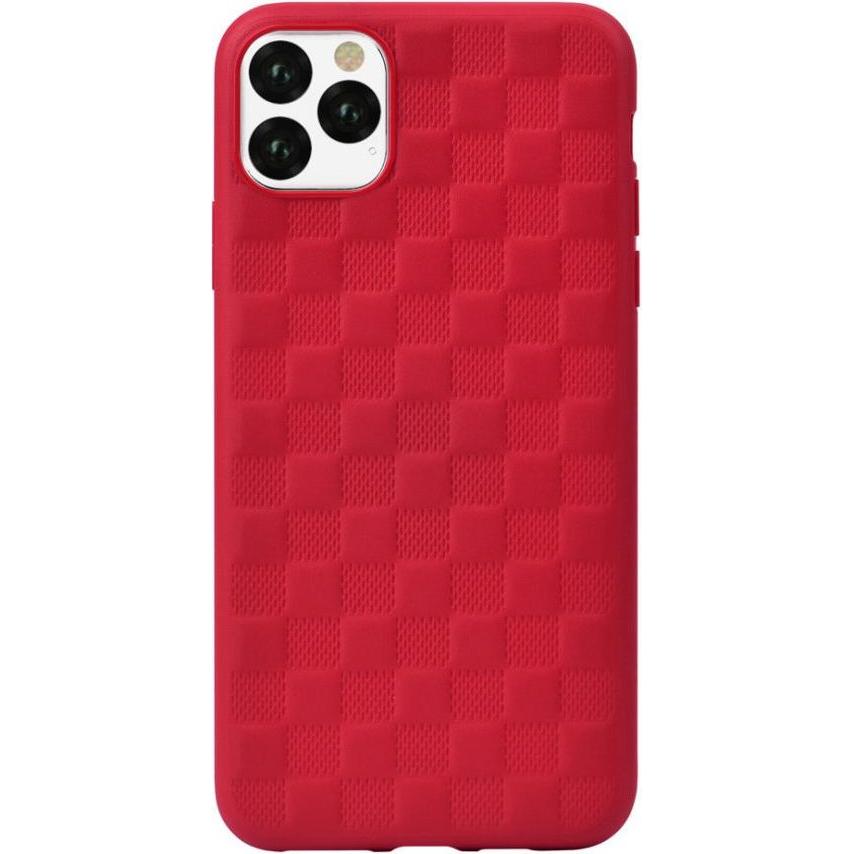 Devia Woven2 Pattern Design Soft Case iPhone 11 Pro Max red (Apple iPhone 11 Pro Max), Smartphone Hülle, Rot