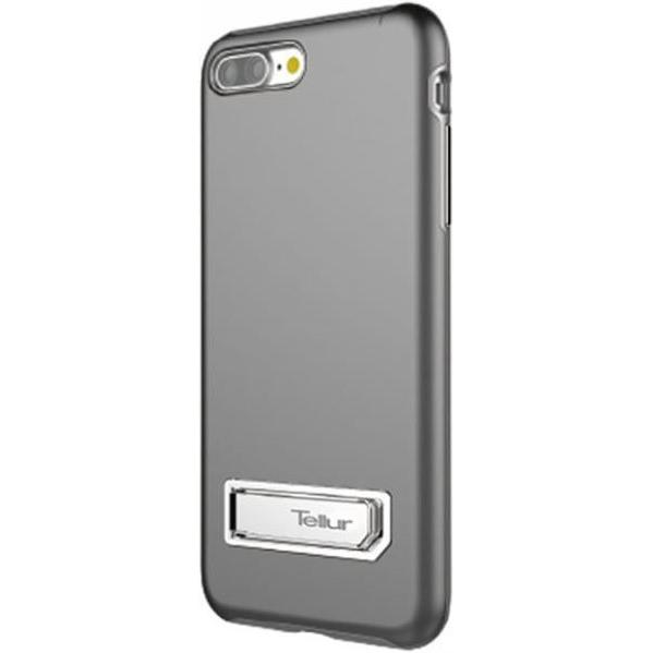 Tellur Cover Premium Kickstand Ultra Shield for iPhone 7 Plus silver (Apple iPhone 7 Plus), Smartphone Hülle, Grau