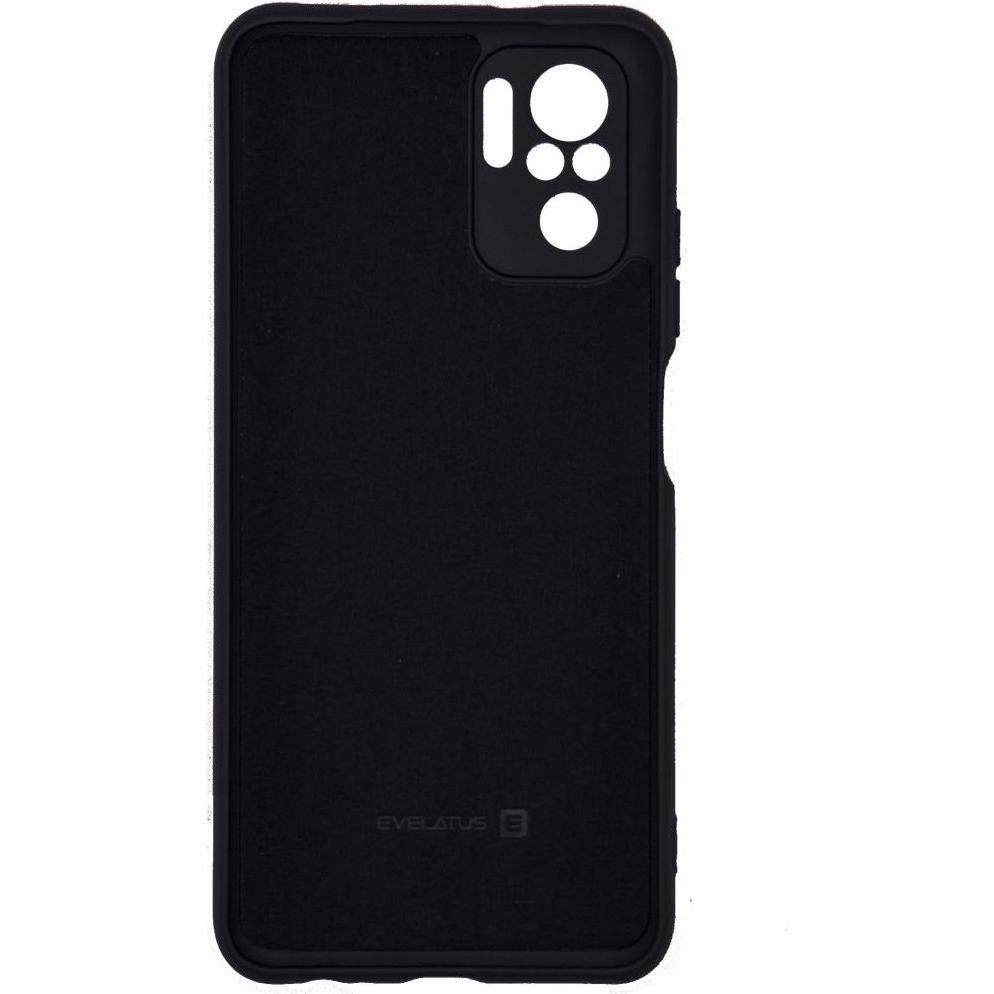 Evelatus Xiaomi Note 10/Note 10S Custodia in silicone soft touch (Xiaomi Redmi Nota 10S), Cover smartphone, Nero