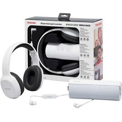 Toshiba Audio Triple Pack HSP-3P19 white (Kabellos), Kopfhörer