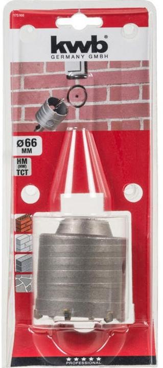 Actual product image kwb Hollow drill bit carbide 66mm (68 mm)