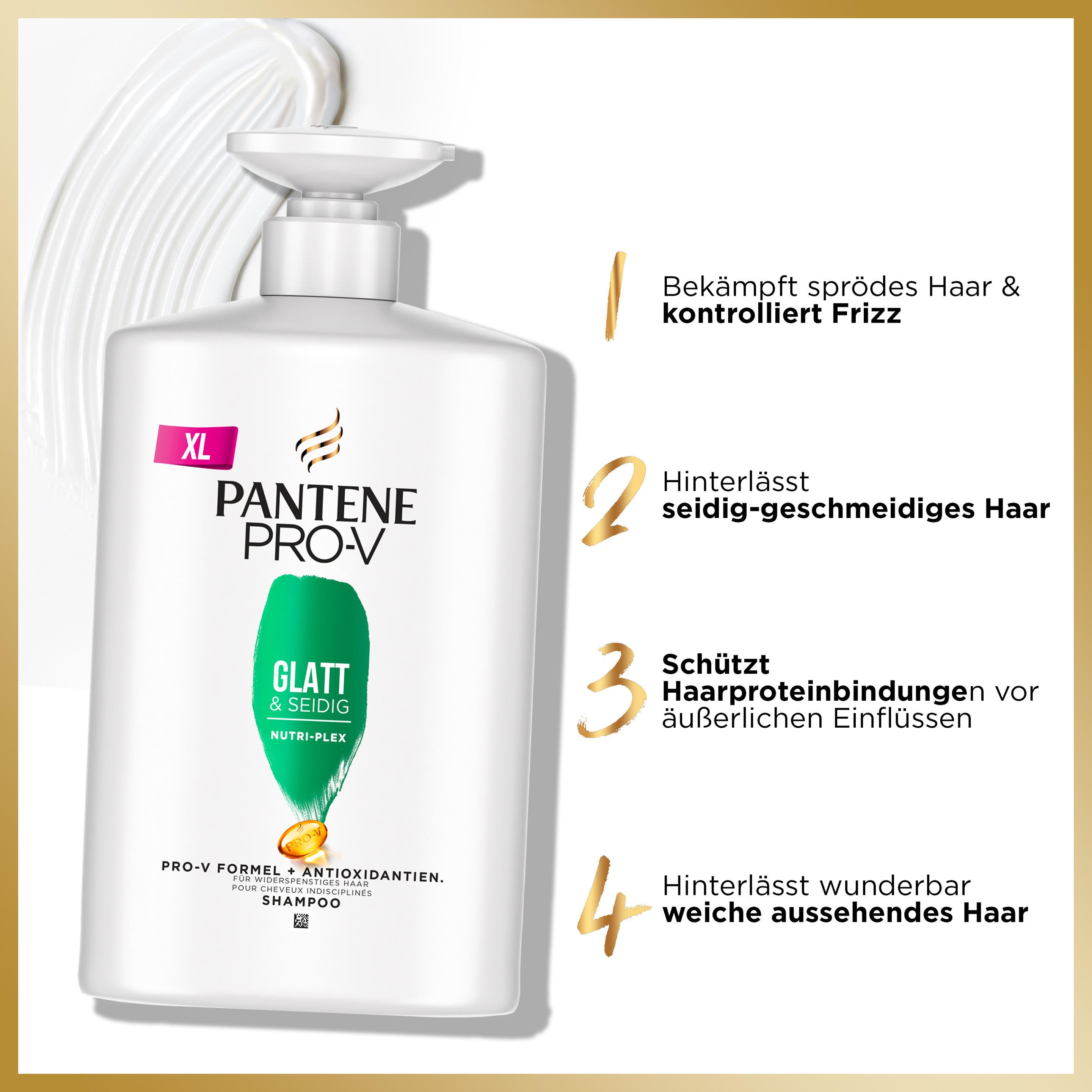 Pantene Pro-V Glattes Shampoo Mit Seideneffekt – Maxi Format 675 Ml, Für Glattes & Geschmeidiges Haar