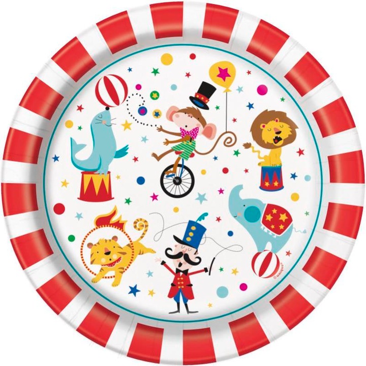 Produktbild Unique Teller Karneval Circus (8St.) (8 x)