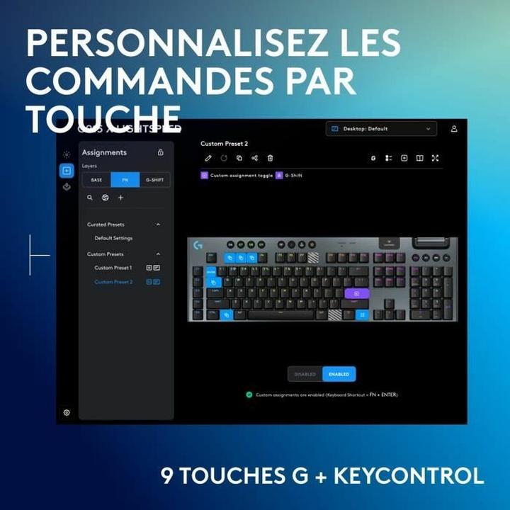 Actual product image Logitech G915 X LIGHTSPEED (FR, Cable, Wireless)