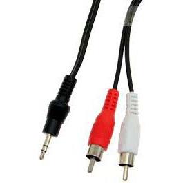 Sbox 3.5mm M.->2 X RCA M, 2M 3.5-2RCA-M/M-2 (2 m), Audio Kabel