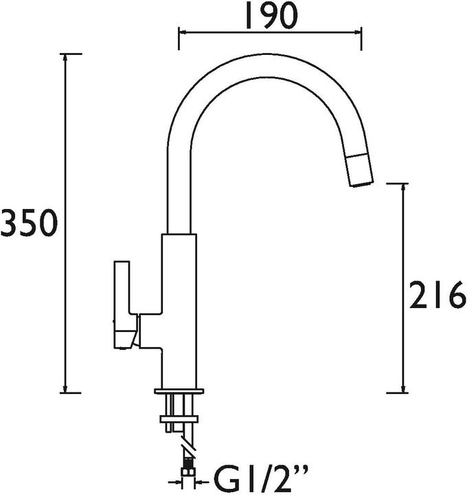 Image du produit Bristan Robinet de cuisine avec bec pivotant, finition moderne