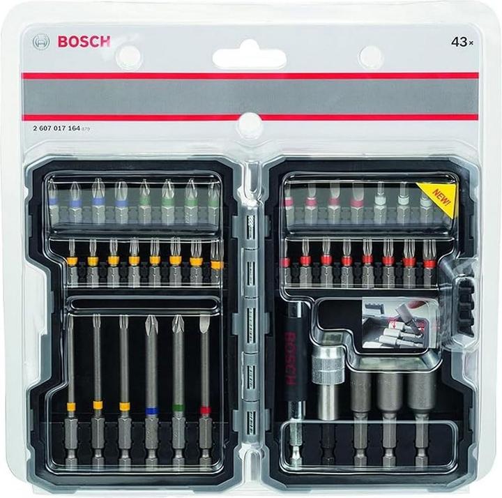 Produktbild DIY Bosch Accessories 0615997658 Bit-Set 43teilig Kreuzschlitz Phillips, Kreuzschlitz Pozidriv, Schlitz