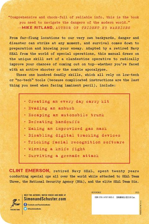 Produktbild 100 Deadly Skills (Englisch, Clint Emerson, 2015)