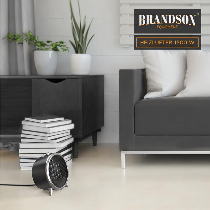 Produktbild Brandson Heizlüfter 1500 Watt, Keramik Heizelement und Thermosicherung, Badezimmer Keramikheizgerät (1500 W)