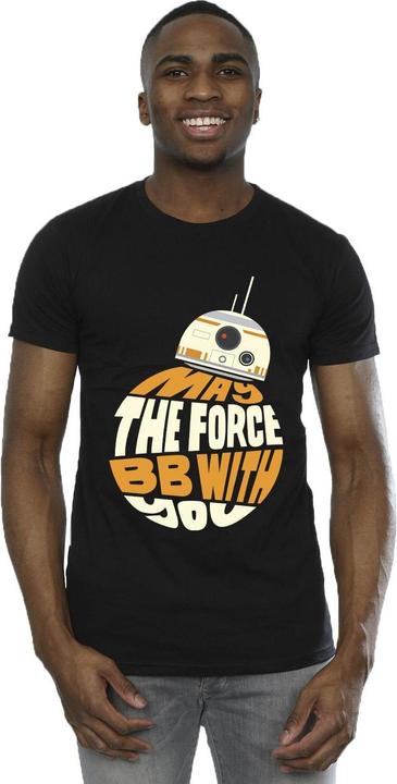 Actual product image Star Wars Mens May The Force BB8 T-Shirt (L)