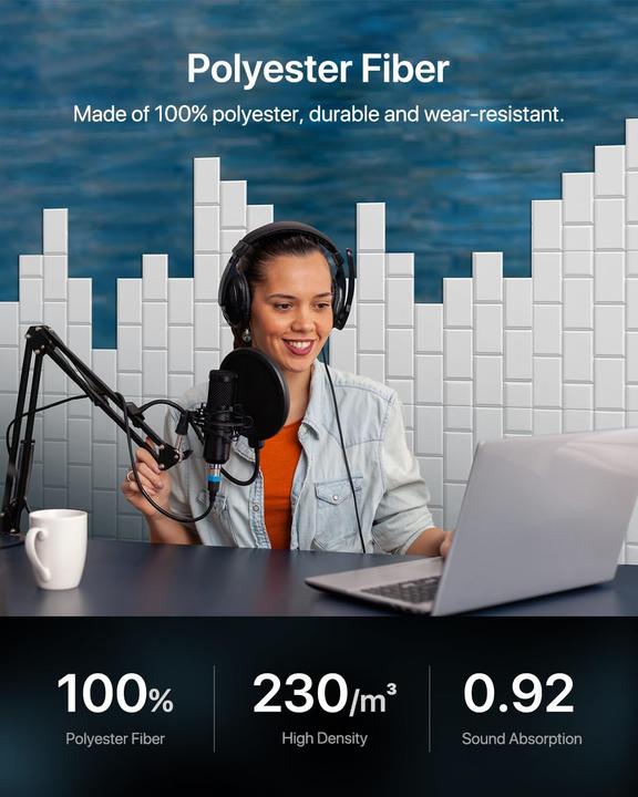 Produktbild Soundsbay Rechteckiges Akustikplatten Set (18 Stk.)