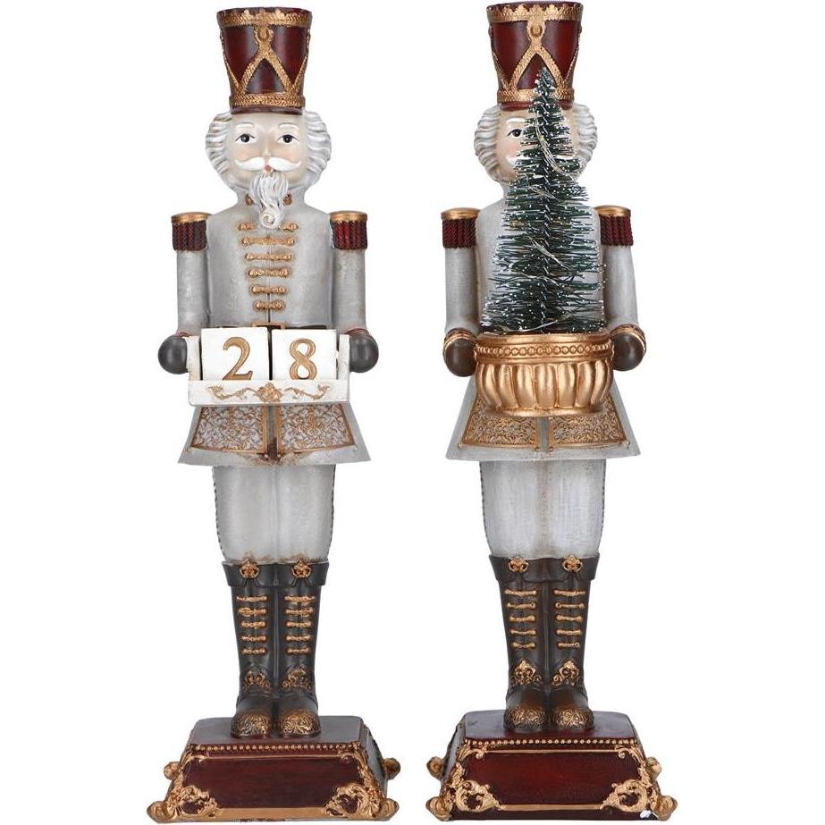 Timstor, Decorazione natalizia, 2er Set LED Nussknacker Merry Moments