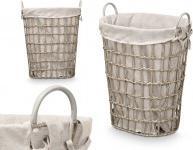 Kipit ovaler Korb mit grauen Griffen (49 cm)