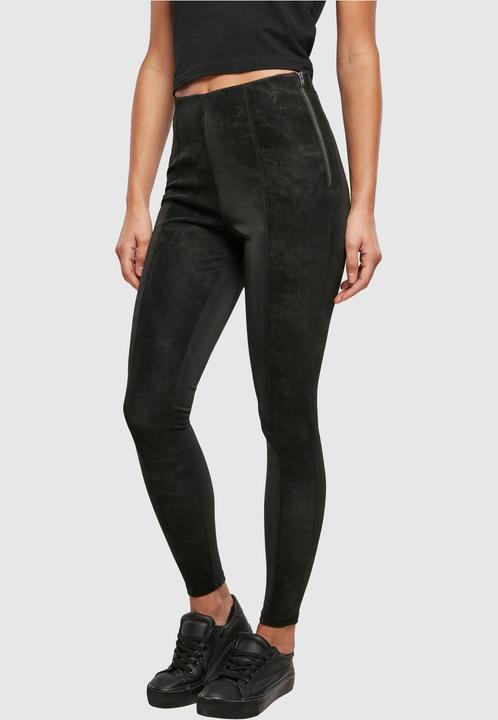 Actual product image Urban Classics Ladies Washed Synthetic Leather Pants (4XL)