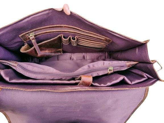 Immagine prodotto Only-Bags.Store Borsa messenger in pelle da 16 pollici, borsa per laptop in pelle, borsa a spalla, borsa per laptop