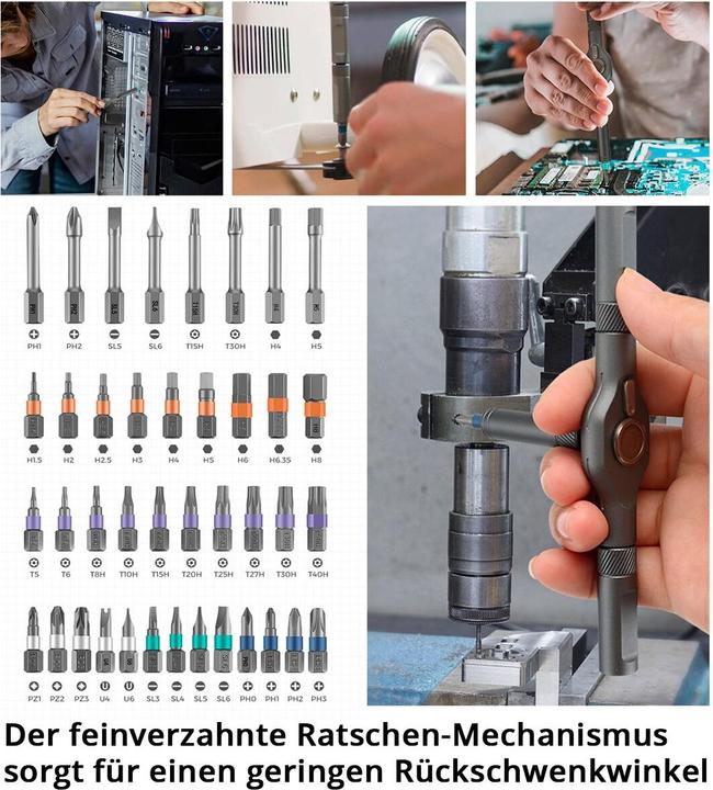 Produktbild Stahlwerk Ratschen-Schraubendreher-Bit-Set RBS-42 ST 42-teilig Ratsche