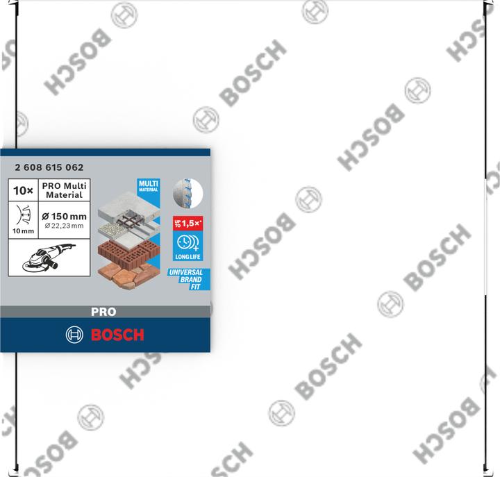 Produktbild Bosch Professional Zubehör PRO Multi Material Diamanttrennscheibe, 150 x 22,23 mm