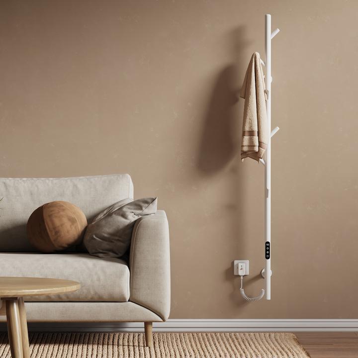 Produktbild Emke Elektrischer Handtuchheizkörper, 110W, LED-Display, Intelligentes Thermostat, WiFi/APP-Steuerung, Ti