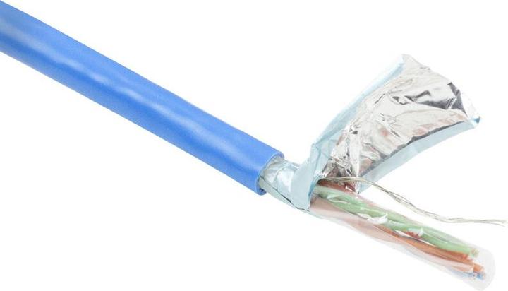 Produktbild ACT CAT5E F/UTP LSZH stranded patch blue 100 m. Type: 100 m reel, Blue C5e f/utp patch lszh blue 100m (F/UTP, CAT5e, 100 m)