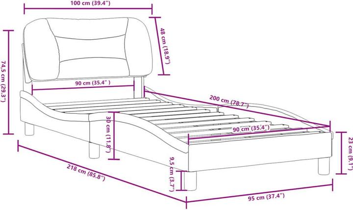 Image du produit vidaXL Bettgestell (90 x 200 cm)