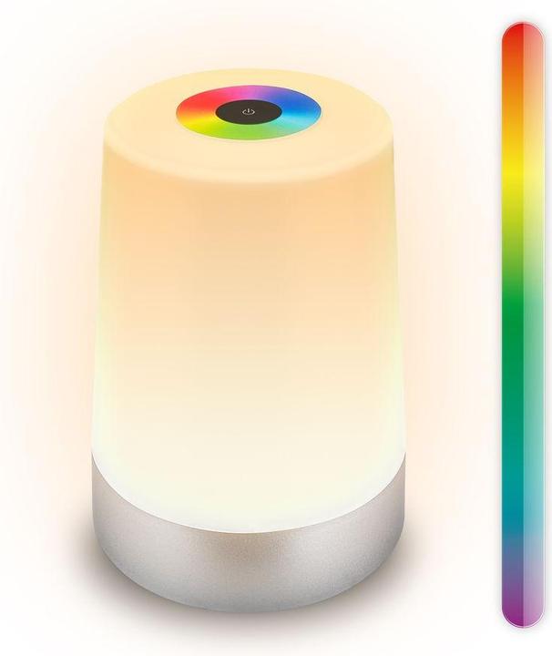 Image du produit Briloner Akku RGB+W LED Tischleuchte, Chrome-matt (280 lm)