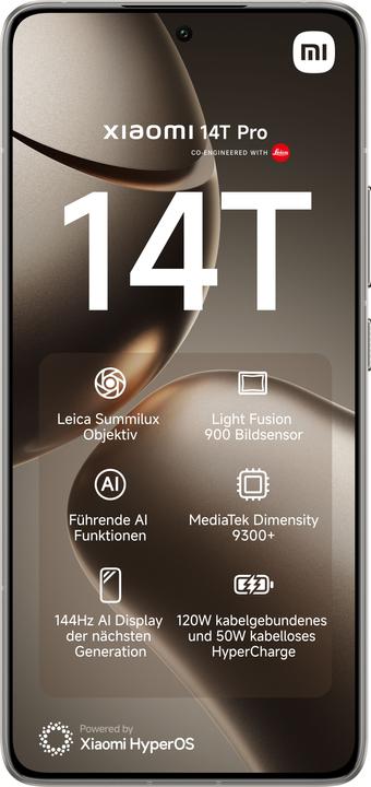 Immagine prodotto Xiaomi Pacchetto di lancio 14T Pro + Robot Vacuum X10 (512 GB, Grigio Titano, 6.67", Doppia SIM, 5G)